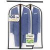 FR FiRiO FiRiO 2x Custodia Porta Abiti I Copriabiti Armadio I Sacca Abiti I 100x60cm | Protegge da Tarme e Polvere I PEVA Trasparente I Custodia Traspirante per Abiti, Cappotti, Giacche e Vestiti