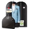 FR FiRiO FiRiO 2 x Borsa Porta Abiti da Viaggio Pieghevole di Alta Qualità - FINO AL 50% PIU SPESSO MATERIALE - Custodie per Abiti & Camicia - Porta Vestiti da Viaggio e da Riporre per Uomo e Donna - 100x60cm