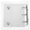 Baluue Raccoglitore Mini ad Anelli A8 Trasparente con Copertina in Pvc, Bottone a Pressione Doppio, 20 Buste Interne per Quaderno, Organizzatore Portatile per Ufficio e Viaggio