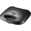 Melissa 16240109 Sandwichmaker, tostapane grill e panini - 750 W - piastre antiaderenti - materiale plastico - colore nero