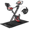 Merkloos Cyclette pieghevole - 16 livelli di resistenza - Display LCD - Nero