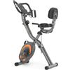 Merkloos Cyclette pieghevole - Resistenza magnetica a 12 livelli - Con fasce per le braccia - 3 in 1 - 47 x 24,9 x 134,4 cm
