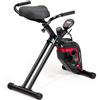 Merkloos Cyclette pieghevole - Schienale - 8 livelli di resistenza - Fino a 110 kg - Pieghevole per risparmiare spazio