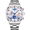 JewelryWe Orologio da Polso da Uomo Quadrantini: Orologio con Calendario Lancette Luminose Idee Regalo per lui