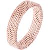 Homxi Fedine Donna Acciaio Inossidabile,Catena 5MM Anelli per Donna Oro Rosa Anello Donna Matrimonio