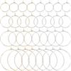 HOBBIESAY 32 orecchini a cerchio in 2 colori, in acciaio inox, 4 misure, aperti, grandi orecchini a cerchio, per donne, oro/argento, per fai da te, Acciaio inossidabile 316