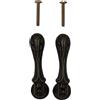 Voyoo Maniglie pendenti antiche, pomelli in ottone, maniglia a foro singolo, maniglie decorative vintage per armadio, cassetto, armadio, cassettiera, mobili, confezione da 2