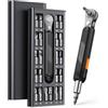 Jorest Set cacciavite a cricchetto mini 24 in 1 Jorest per spazi ristretti | angolo retto 90°, cricchetto 36 denti coppia elevata, valigetta magnetica, porta-bit 1/4, bit CRV, per bici e veicoli