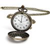 Vicloon Orologio da Tasca, Orologio da Taschino Vintage con Numeri Romani, Orologio al Quarzo da Tasca con Catena, Collana di Orologio da Taschino per Uomo Donna Papà Regalo di Compleanno