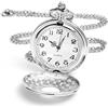 Vicloon Orologio da Tasca, Orologio da Taschino Vintage con Numeri Romani, Orologio al Quarzo da Tasca con Catena, Collana di Orologio da Taschino per Uomo Donna Papà Regalo di Compleanno