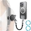 EEEKit Clip Magnetica per Smartphone da Zaino, Supporto Magnetico per Spallaccio con Clip, Porta Cellulare per Trekking, Arrampicata, Viaggi e Outdoor