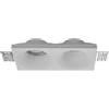 V-TAC VT-11012 Portafaretto led in gesso da incasso rettangolare a scomparsa tagli smussato per 2 faretti 2*GU10/GU5.3 bianco sku 6763