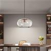 MyLjp Lampada A Sospensione In Vetro Tavolo Da Pranzo Lampadario Moderno Sfera Design Palle Vetro Creativa Altezza Regolabile Decorazione D'interni Soggiorno Sala Pranzo Lampada Bar(Transparent)