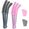 Vicloon Pulisci Persiane, 2pcs Spazzole Con Panno in Microfibra con 4Pcs Ricariche e 1Ocs Pulizia Termosifoni, Automotive Condizionatore Pulita