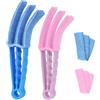 Vicloon Pulisci Persiane, 2pcs Spazzole Per Persiane Con Panno in Microfibra con 4Pcs Ricariche e 1Ocs Pulizia Termosifoni Per La Pulizia di Persiane, Automotive Condizionatore Pulita