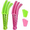 Vicloon Pulisci Persiane, 2pcs Spazzole Per Persiane Con Panno in Microfibra con 4Pcs Ricariche e 1Ocs Pulizia Termosifoni Per La Pulizia di Persiane, Automotive Condizionatore Pulita