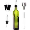 Showvigor Oliera Salvagoccia, 500ML Dosatore Olio con Imbuto e | Dosatore Oliera da Tavola per Cucina e BBQ (Verde)