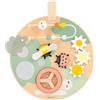 Janod - Pannello Multiattività Sweet Cocoon - 7 Attività Prima Infanzia - Multisensoriale - Sviluppa le Abilità Fino-Motorie - Giocattolo in Legno FSC - Vernice a base d'acqua - Dai 12 Mesi, J04057