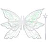 Goenb Ali delle fate per adulti, ali delle fate per bambini, per adulti, Winx Club, costume da Fairy Wings per carnevale, compleanno, Halloween, Natale, fumetti, giochi di ruolo, feste a tema, argento