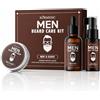 KORMESIC Set per la cura della barba con olio, balsamo e siero Set re