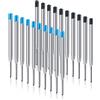 OFFCUP Ricariche per Penna a Sfera, 20Pcs Ricariche per Penna Gel, Set di Ricariche per Penne Parker, Ricariche Inchiostro per Penne a Sfera, Penna a Sfera Refill Compatibili con Montblanc, Nero+Blu