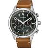 Citizen - Men's Analogue Watch - Watch - Steel - Leather Strap - Silver Colour - 43 mm
