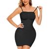 KOEMCY Body Contenitivo Modellante Vestito Sottoveste Controllo della Pancia Sottogonna Leggera Sottogonne Senza Cuciture Mini Sexy Abito con Spalline per Donna