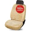 CarComfort coprisedile auto Trish in pelle di agnello sedile singolo beige, 20037
