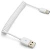 System-S USB Tipo C 3.1 a USB 2.0 cavo a spirale cavo dati cavo di ricarica cavo 50 cm - 100 cm bianco