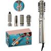 Cecotec Spazzola ad aria calda rotante CeramicCare 5in1 AirBrush Gyro Elite. 1100 W, funzione ionica, 5 accessori, rotazione bidirezionale, rivestimento in Vetroceramica, punta fredda, 3 impostazioni di temperatura, 5 testine + accessori | Rotante