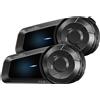 Fodsports FX-S, sistema di comunicazione per motociclette, modello duo per 2 auricolari, con Bluetooth 5.4