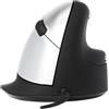 Merkloos Mouse ergonomico verticale - Grande (per mani da 185 mm) - Con filo - Clic silenzioso - Nero