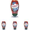 Calvé Ketchup Light, Formato 250 ml, Ketchup Light con Stevia*, Contiene il 50% in Meno di Zuccheri, Senza Glutine, Senza Conservanti e Senza Coloranti, Vegano (Confezione da 4)