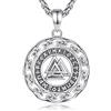 AEONSLOVE Collana Lupo Vichingo Argento 925 per Uomo Donna, Ciondolo Rune Vichinghe/Albero della Vita Yggdrasil/Drago Vintage/Martello di Thor/Vegvisir, Gioielli Vichinghi Uomo