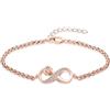 AIWENXI Cristallo Infinity cremazione gioielli urna bracciali per ceneri per donne uomini cristallo cuore memoria memoria cenere braccialetto gioielli