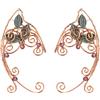 Lurrose 1 Paia Orecchio Crawler Climber Orecchini Avvolgere Orecchio Clip Avvolgere Elfo Orecchie Giacca Orecchini Donne Gioielli