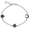 inSCINTILLE Girotondo Braccialetto Bambini in Argento Rodiato 925 con Charm Colorati