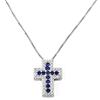 Damiano Argenti Collana con Croce in Argento Sterling 925 e Zirconi Colorati