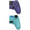 Satevol 2 Pack Controller Wireless, Controller di gioco compatibile con P4/Pro/Slim/PC,Gamepad Joystick per P4 con Pulsante Turbo/Posteriore/Doppia Vibrazione/6 Assi Giroscopio (Rosso viola + Blu)