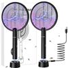PALONE 2 Set 4000V Racchetta Zanzare Elettrica | USB 2-In-1 Racchetta Zanzare Elettrico, Protezione Maglia a 3 Strati, Adatto per Casa Giardino Campeggio Interni ed Esterni