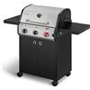 Enders - Barbecue a gas Chicago Next 3 R Turbo - 3 bruciatori di cui 1 Turbo Zone - Superficie di cottura Switch Grid, 60 x 42 cm - Ripiani pieghevoli - Fino a 10 commensali - 10,6 KW