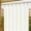 Byour3 -Tende Impermeabili per Esterno con Anelli in Metallo A Caduta Antimuffa - Tende Laterali Gazebo Oscuranti Tenda Parasole per Terrazzo Balcone Tela Solare Frangivista (Avorio, L.285x140H)