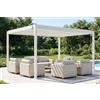 Cazeboo Pergola bioclimatica autoportante alluminio 394 x 304 x 218 cm bianco - Cazeboo PIANA 4x3 m lamelle orientabili 110° struttura resistente vento 70 km/h kit completo terrazza giardino