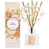 Airkeep Profumatore per Ambienti 100 ml, Warm Teakwood, Diffusore Ambiente con 8 Bastoncini e Fiori Decorativi, Profumo Casa per Bagno, Camera, Soggiorno e Ufficio
