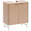 5 five simply smart 5Five - Mobiletto da bagno LIORA Beige - 70x40x80cm - Mobiletto base doppio Liora, accessorio per la casa, uso quotidiano