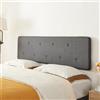 [en.casa] Testiera Imbottita da Parete 140x52 cm Testata Letto Rivestito in Tessuto Trapuntato Pannello Decorativo e Confortevole per Camera da Letto - Grigio