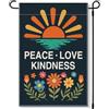 RZHV Bandiera da giardino a doppia faccia per casa all'aperto Cartello da giardino Parata, Giustizia sociale amichevole Casa Patio Banner esterno, uguaglianza inclusiva verticale Yard Sign Decor