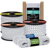 Kamu Synber Corda Elastica 4mm x 10m Cavo Elastico Cordino Gomma | 100% Elasticità, Esterno Poliestere, Interno Lattice, Teloni, Camion, Piscina, Tende, Campeggio