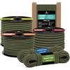 Kamu Synber Corda Elastica 4mm x 10m Cavo Elastico Cordino Gomma | 100% Elasticità, Esterno Poliestere, Interno Lattice, Teloni, Camion, Piscina, Tende, Campeggio