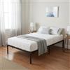 HOMYLIN Struttura per letto singolo in metallo massiccio, moderna e minimalista, con supporto a doghe in acciaio resistente, per adulti e bambini, nero, adatta per materassi da 190 x 90 cm